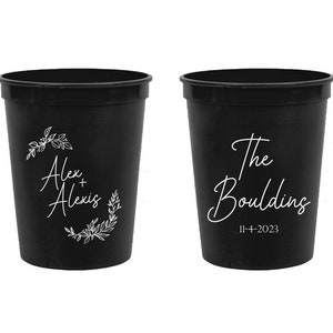 Hochzeits-Stadion Cups, benutzerdefinierte Hochzeits-Stadion Cup Gefälligkeiten, personalisierte Hochzeits-Stadion Cup, personalisierte Hochzeit Stadion Cup, Cup Favor (372)