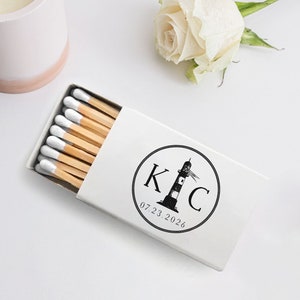 Wedding Matchboxes, Personalized Matchboxes Wedding Gift, Personalized White Match Heads Wedding Favors, Custom Wedding Matchbox Favors (60)