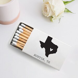 Personalized White Match Heads Wedding Favors, Wedding Matchboxes, Personalized Matchboxes Wedding Gift, Custom Wedding Matchbox Favors (50)