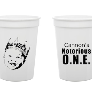 1st Birthday Stadium Cups, Custom 1st Birthday Plastic Cups, 1st Birthday Cups, 1st Birthday Stadium Cup Favors, Custom Stadium Cup Favors