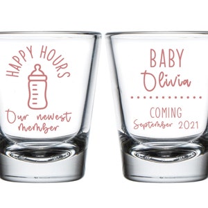 90018 Floral Little Honey Bee Details about   Baby Shower Shot Glasses Glass Favors 
