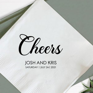 Custom Wedding Napkins, Personalized Wedding Napkin Favors, Customized Wedding Beverage Napkins, Personalized Wedding Cocktail Napkins (361)