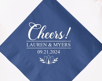 Custom Wedding Napkin Favors, Personalized Wedding Napkin as Favors, Wedding Napkin as Favors, Customized 2ply Paper Napkins as Favors (678)