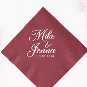 Personalized Beverage Napkins, Personalized Wedding Napkins, Customized Wedding Napkin Favors, Custom Wedding Napkins, Wedding Favors (691)