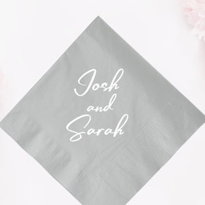 Personalized Wedding Napkin Favors, Personalized Paper Napkins for Wedding, Custom Wedding Napkins for Guest, Custom Thank You Napkins (702)