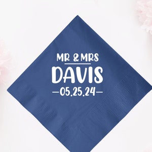 Custom Wedding Napkins for Guests, Personalized Paper Napkins for Wedding, Personalized Wedding Napkin Favors, Custom Wedding Napkins (704)