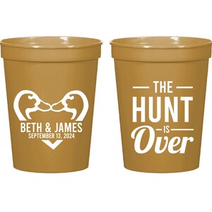 Jagd-Themen-Hochzeits-Stadion-Schale, personalisierte Hochzeits-Stadion-Schalen-Bevorzugung, personalisierte Plastikbecher-Hochzeits-Bevorzugung, benutzerdefinierte Stadion-Becher (520)