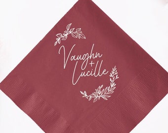 Custom Wedding Napkins, Personalized Wedding Napkins, Paper Napkins, Custom Paper Napkins, Custom 2ply Beverage Napkins, Napkin Gifts (383)