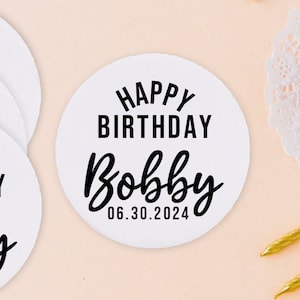 Customized Birthday Coasters, Birthday Coaster Favors, Birthday Drink Coaster, Personalized Birthday Coasters, Custom Birthday Coasters (37)