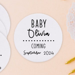 Personalized Baby Shower Coasters, Custom Favors & Gifts, Memorable Keepsake Coasters, Rustic Party Gift, Custom Baby Shower Coasters (580)