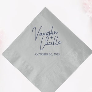 Wedding Napkin Favors, Wedding Reception Napkins, Paper Napkins for Weddings, Custom Wedding Napkin Favors, Personalized Napkin Favors (381)