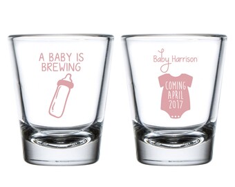 Baby Shower Glasses Etsy