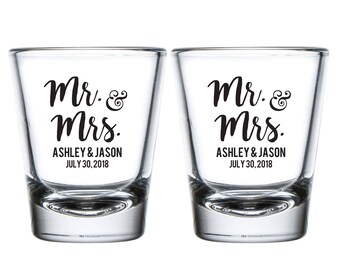 wedding shot glasses etsy