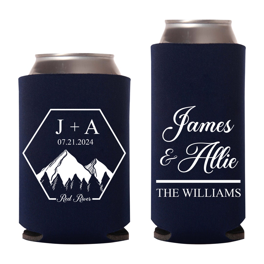 Personalized Slim Can Coolers Wedding Favor, Slim Can Coolers Favors