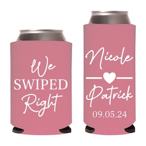 Personalized Slim Can Coolers, Slim Can Coolers Favors, Custom Wedding Slim Can Cooler, Personalized Slim Can Coolers Wedding Favor (560)
