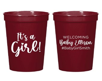 Baby Shower Stadium Cup, Personalized Baby Shower Stadium Cup Favor, Custom Baby Shower Favors, Stadium Cups as Favors for Baby Shower (601)