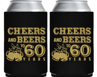 60th Birthday, 60th Birthday Party, Custom Can Coolers, Custom Birthday Can Cooler, Birthday Coolers Favor, Birthday Can Coolers Favor (356)