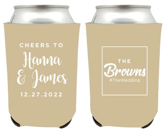 Mr & Mrs Wedding Gift Set - Bride Groom Baseball Caps With Beer Bottle Coolers