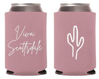Viva Scottsdale Customized Can Coolers, Bachelorette Party Can Coolers as Favors, Bachelorette Party Gifts, Beer Holders for Parties (543)