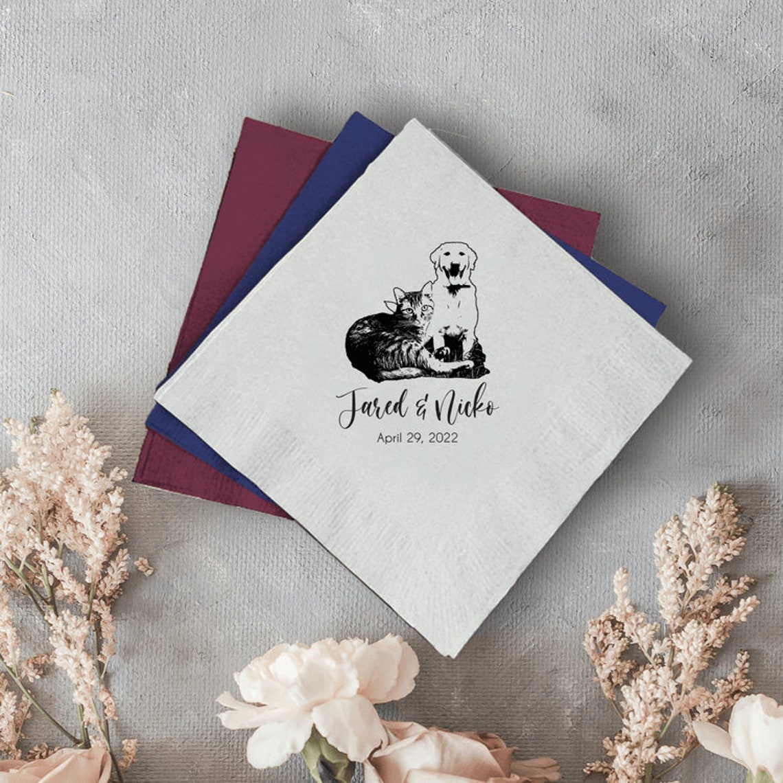 Custom Pet Dog Wedding Bridal Shower Rehearsal Dinner Etsy