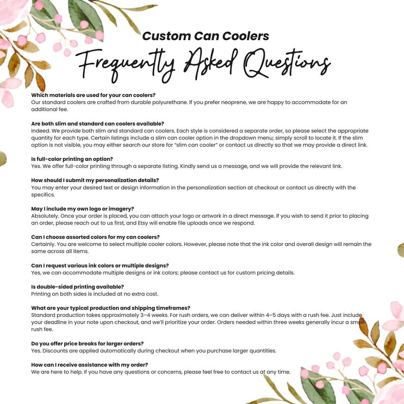 a white paper with pink flowers on it