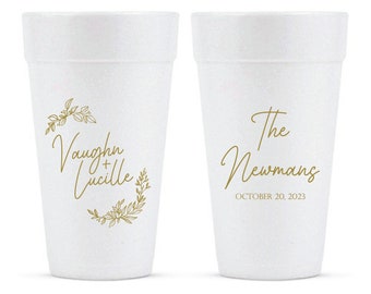 Vasos de espuma personalizados para bodas, Vasos de espuma personalizados para bodas, Recuerdos de vasos de espuma, Vasos de espuma personalizados para bodas, Vasos de espuma para bodas como regalo (372)