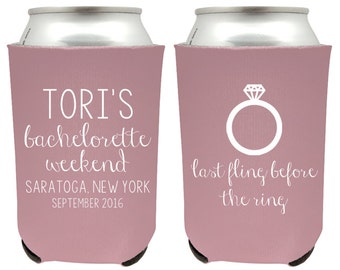 Personalized Favors Bachelorette Can Coolers, city and state - Bachelorette Party Favors, Custom Beer Can Coolers - Personalized Coolies(42)