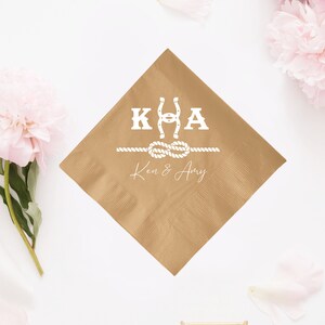 Initial Personalized Wedding Napkins, Custom Wedding Napkins, Napkins for Wedding, Personalized Beverage Wedding Napkins Custom Favor (599)