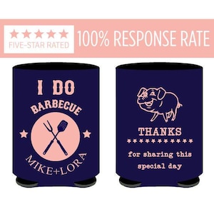 Personalized Can Coolers, Customized Wedding Favors, Engagement Party Favors, Wedding Can Coolers, Barbecue Rehearsal Dinner Can Cooler (54)
