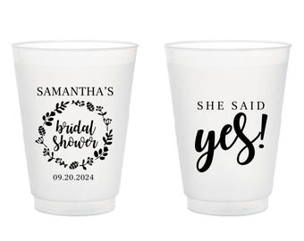 Personalized Wedding Cups, Plastic Cups, Frosted Cups, Wedding Cups, Gold Cups, Wedding Cups, Party Cups, Cups for Weddings, Custom Cups, 1