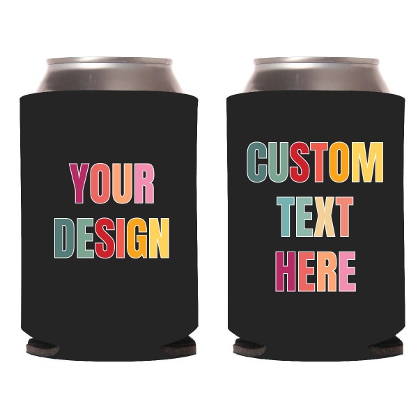 Full Color Can Coolers, Personalized Can Cooler Favors, Full Color Beer Huggers, Custom Full Color Can Coolie Favor, Custom Party Can Cooler