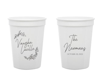Personalized Stadium Cups as Wedding Gift, Personalized Wedding Stadium Cups Favors, Custom Wedding Stadium Cups, Custom Wedding Favor (372)