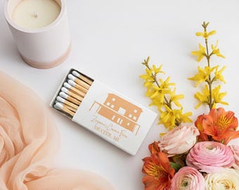 Personalized Matchbox Wedding Gifts, White Match Heads Wedding Favors, Customized Wedding Matchbox, Customized Wedding Matchbox Favors (360)