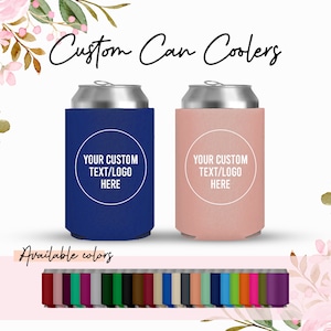 Mr and Mrs Can Cooler SET For Bride and Groom 2 Can Coolers for the Mr. and Mrs. Ready to ship image 3