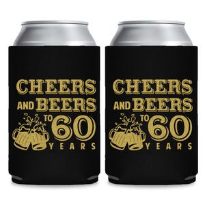 60th Birthday, 60th Birthday Party, Custom Can Coolers, Custom Birthday Can Cooler, Birthday Coolers Favor, Birthday Can Coolers Favor (356)