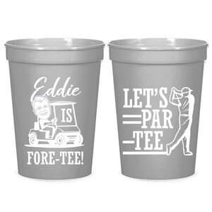 Recuerdos de cumpleaños Fore-Tee, vasos de estadio para 40 cumpleaños, vasos de estadio personalizados para 40 cumpleaños, recuerdos de cumpleaños (657)