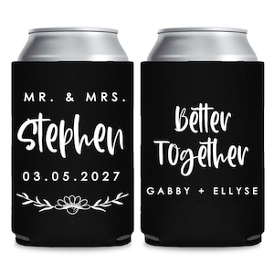 Better Together Wedding Favor, Custom Can Coolers as Favors, Custom Can Coolers as Favors, Custom Slim Can Cooler as Favor for Wedding (655)