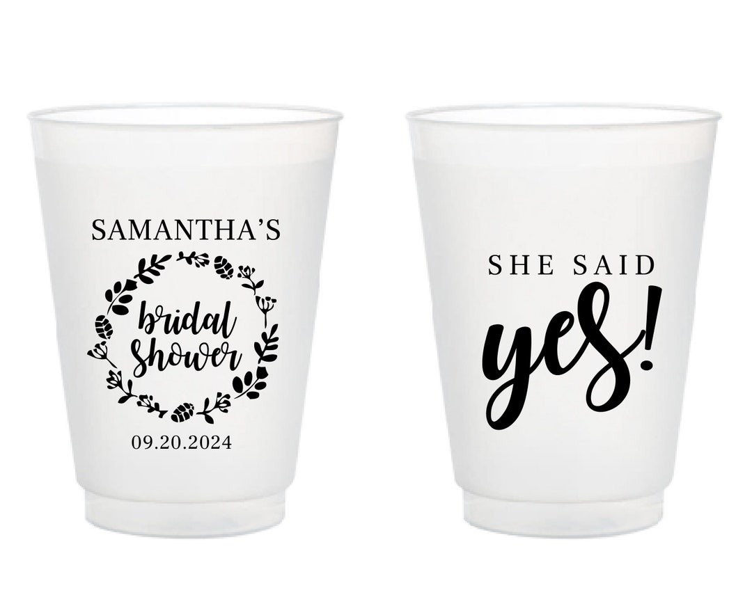 Personalized Favors Bridal Shower Cups, Bridal Shower Favors, Bridal