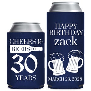 30th Birthday Can Coolers - Personalized Birthday Party Can Coolers Favors - Customized Birthday Can Coolers for 30th Birthday Favors (33)