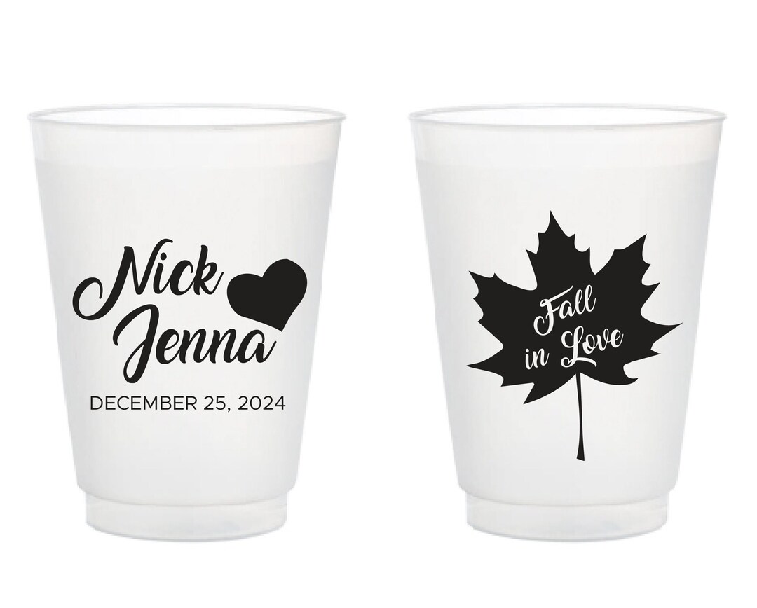 Personalized Wedding Frosted Cups, Personalized Wedding Frosted Cup Favors, Customized Wedding