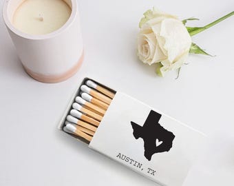 Personalized White Match Heads Wedding Favors, Wedding Matchboxes, Personalized Matchboxes Wedding Gift, Custom Wedding Matchbox Favors (50)