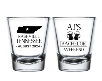 Bachelor Party Shot Glasses, Bachelor Party Favors, Stag Party Favors, State Pride Bachelor Party Favors, Nashville Bachelor Party (16)