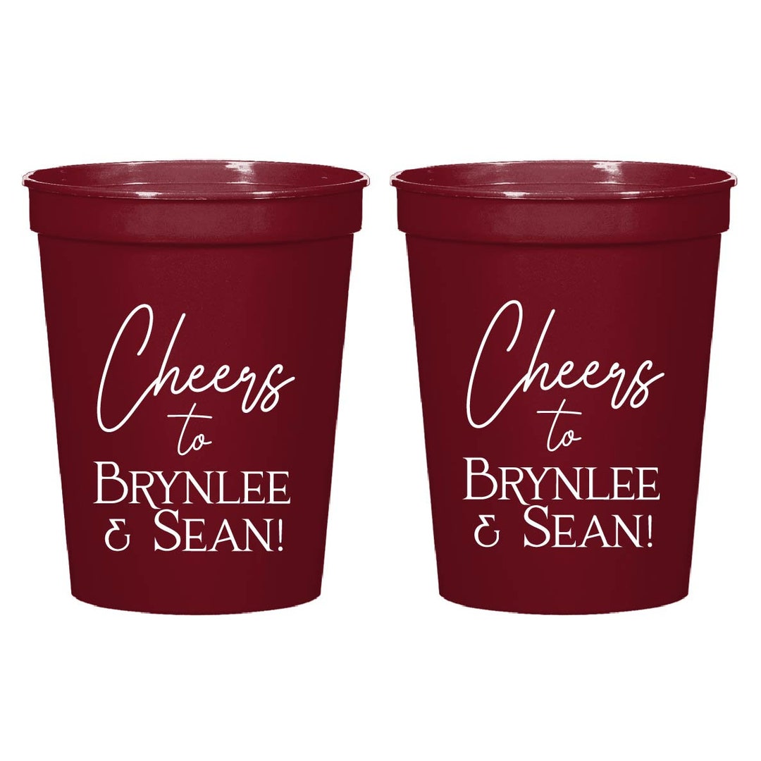 Custom Stadium Cups, Wedding Stadium Cups, Personalized Wedding Stadium Cups Favor, Custom