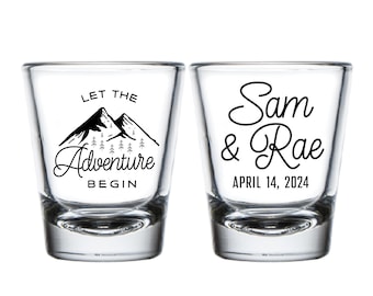 Personalized Wedding Shot Glasses, Custom Shot Glasses for Wedding, Shot Glass Wedding Favors, Personalized Shot Glass for Wedding (289)