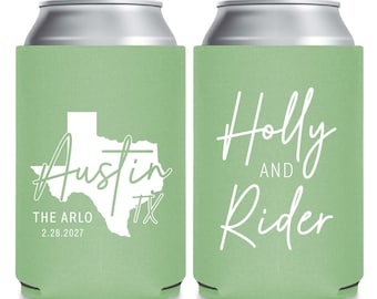 Wedding Can Cooler, Custom Wedding Can Cooler, Wedding Favors Can Cooler, Can Cooler Favor, Custom Can Cooler, Can Cooler Personalized (634)