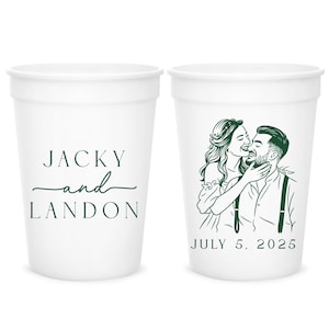 Personalized Wedding Stadium Cups, Customized Stadium Cup Wedding Favors, Customized Wedding Stadium Cup, Customized Stadium Cup Favor (658)