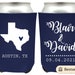 Wedding Can Coolers, Wedding Favors, Custom Wedding Huggies, Personalized Wedding Beer Can Coolers, State Wedding Can Coolers as Favors (50) 