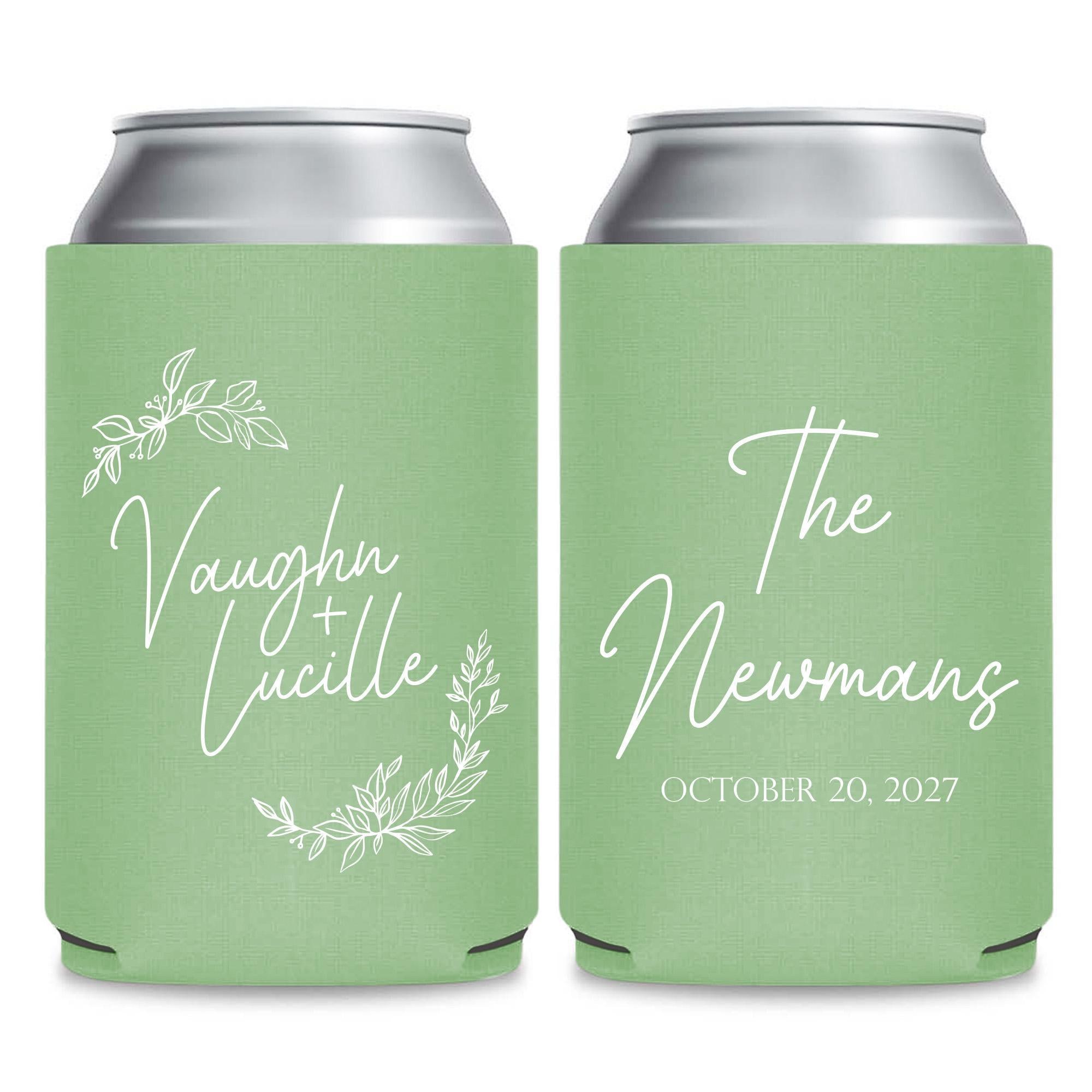 Hochzeitsdosenkühler, personalisierte Dosenhalter, personalisierte Bierkühler, Dosenkühler, Hochzeitsgeschenke (372)