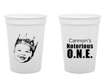 1st Birthday Stadium Cups, Custom 1st Birthday Plastic Cups, 1st Birthday Cups, 1st Birthday Stadium Cup Favors, Custom Stadium Cup Favors