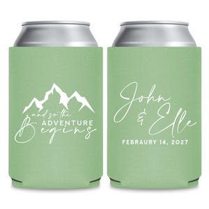 Personalized Wedding Can Cooler Favors, Wedding Can Cooler Favors, Customized Can Coolers for Weddings, Personalized Wedding Coolers (300)
